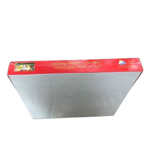 Stocking Puppies by Linda Picken Sunsout 500 piece Christmas Puzzle New-sealed - Picture 3 of 5